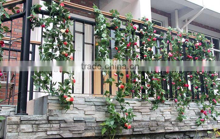home fence decorative flower rattan artificial silk flower vine