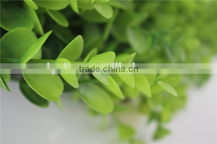 highly ornamental artificial green hedge for wall decor