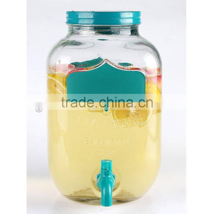 5L colorful blackboard skull glass dispenser