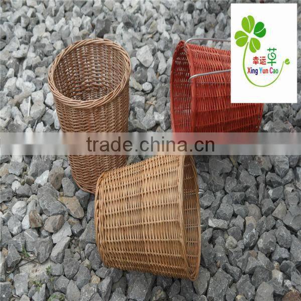 wicker round bicycle basket with lid wholesale basket