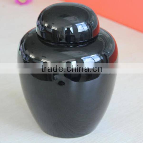 White and black glazing 3 different size pottery cremation pet ashes urns