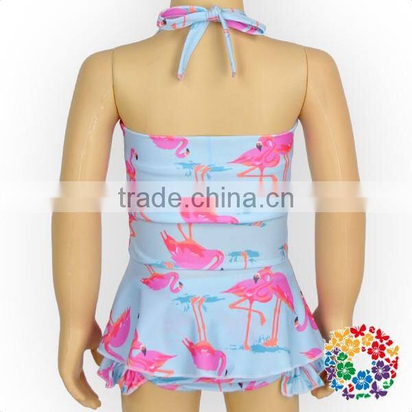 Ruffle halter top & underwear little girls swimwear models beachwear beach suit