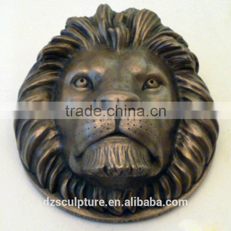 Bronze lion head wall relief sale with cheap
