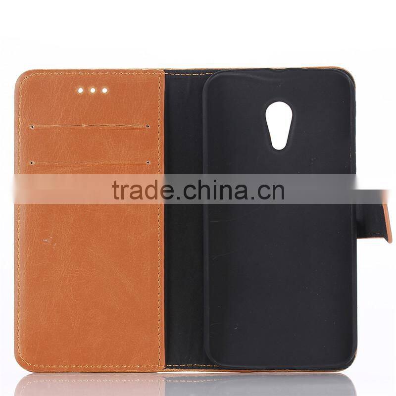 High quality crazy-horse PU card bumper/pocket cell phone case for Motorola