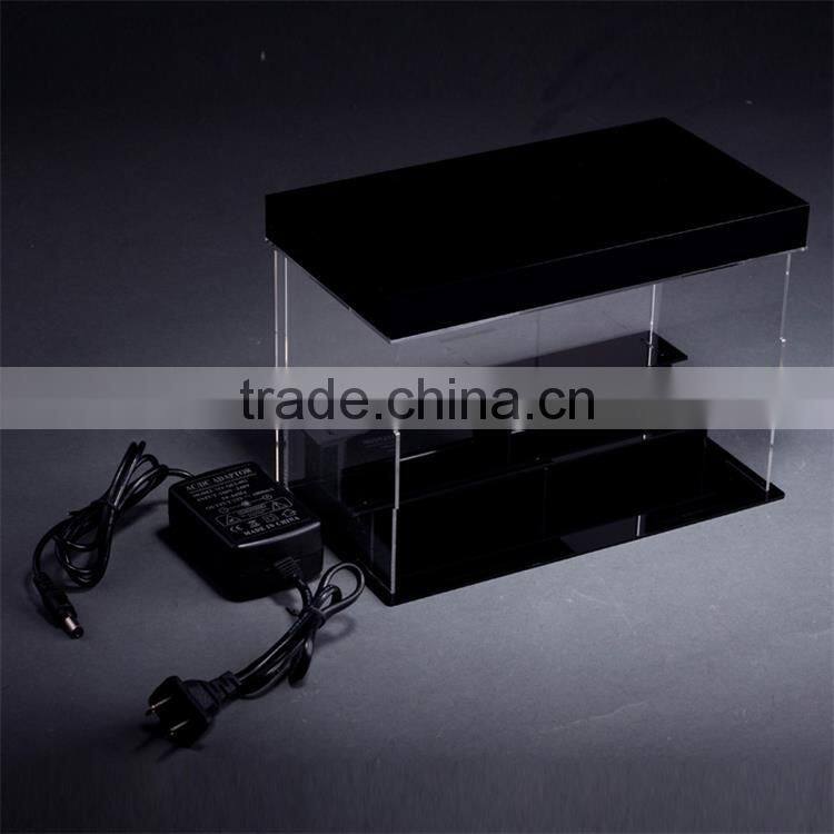 Cheap sample supply acrylic display case with black base