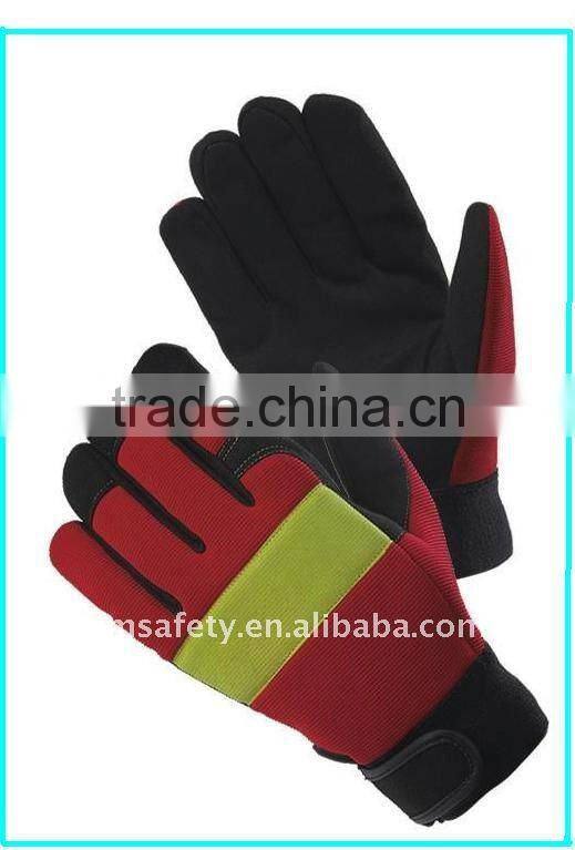 Auto mechanic anti slip gloves with silicon printing on palm ZM360-H
