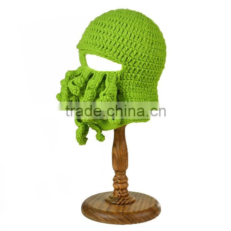 Unisex Halloween Octopus Hats Crocheted Hats Funny Cap