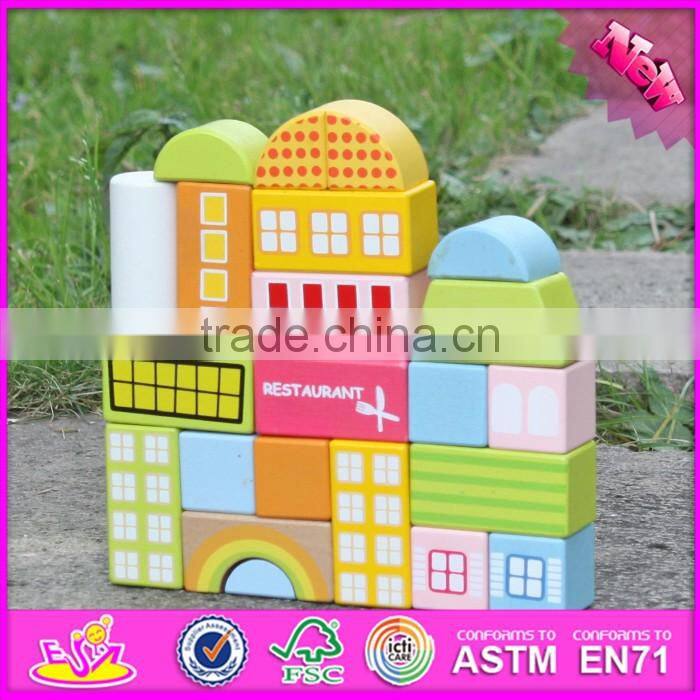 2017 new design 22 pieces educational toys wooden children building blocks W13A123