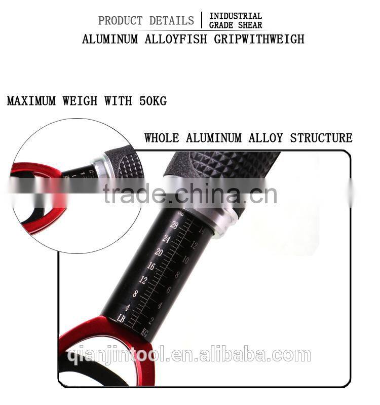 Professional stainless steel fish gripper/15/30kg scale/fish lip grip