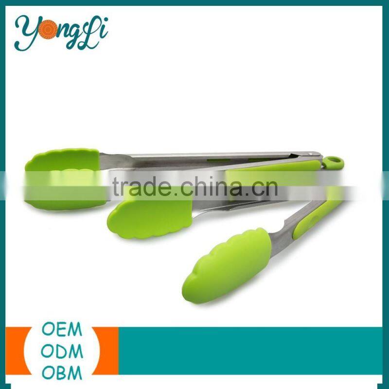 Nonstick Heavy Duty Heat Resistant 9 Inch and 12 Inch Stainless Steel Self Locking Kitchen Food Tong