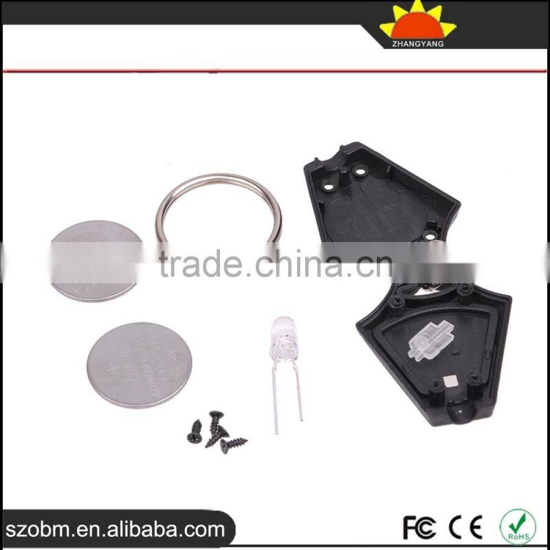 2016 Cheap Mini Portable Rhombus Plastic Custom 395-400nm LED Keychain - UV Light For Money Detector