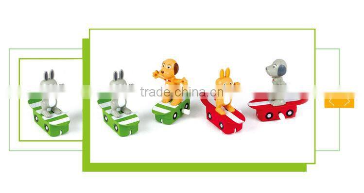 Cheap plastic wind up animal set small collectible toys
