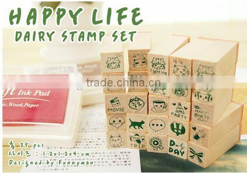 2015 newest top quality wood cute stamp|convenient beautiful stamp