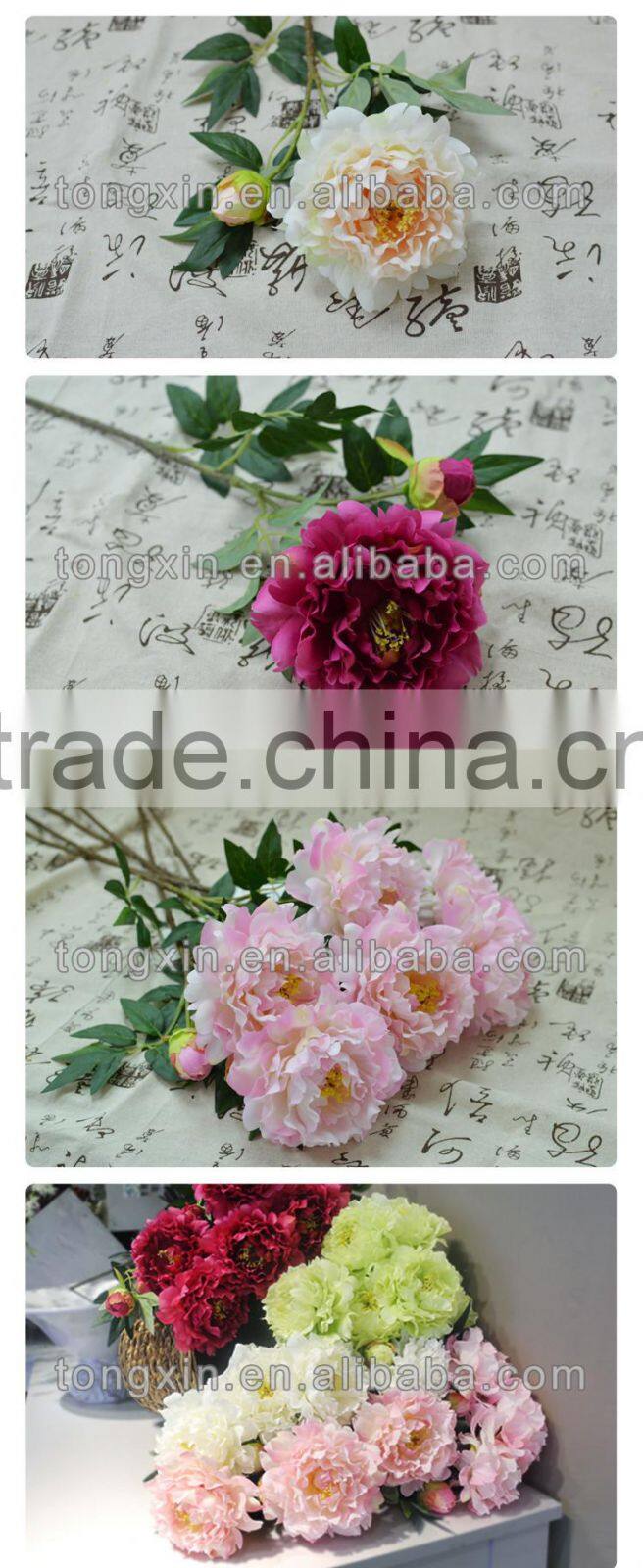 artificial flower real touch peony china silk flowers wholesale flower head
