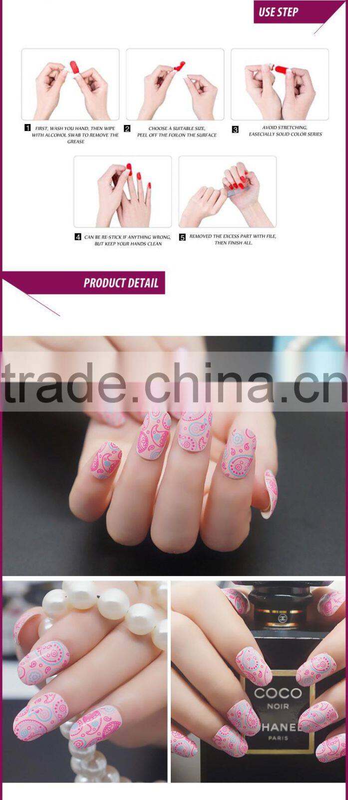 Promotional Nail Patch Good Nail Polish Strip Wholesale