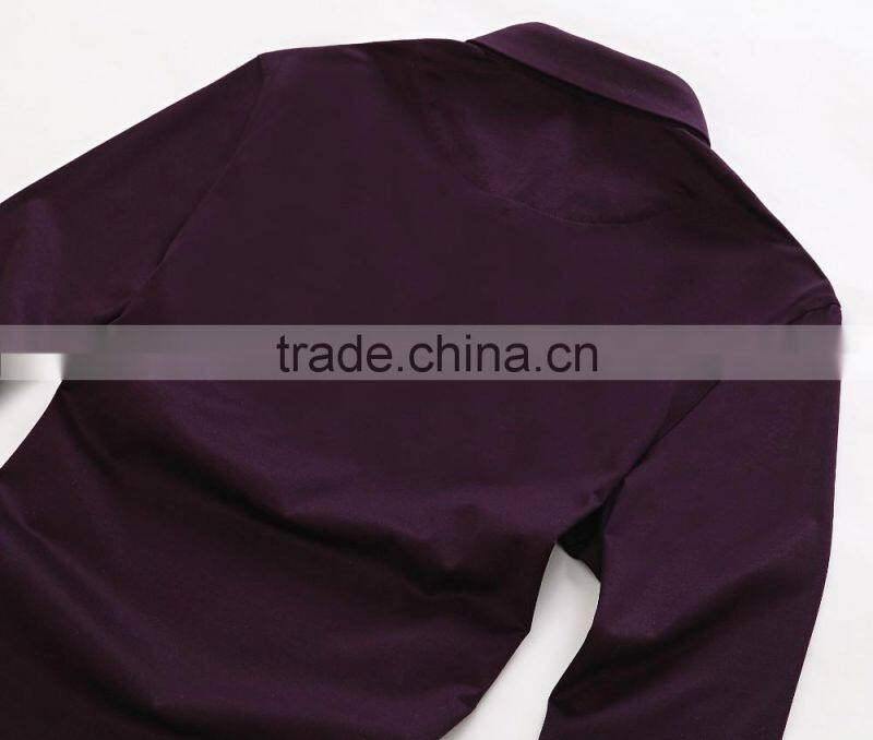 mens wholesale slim fit solid cotton long sleeve polo t shirt