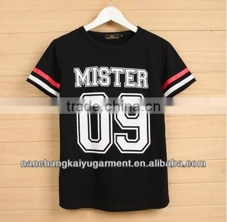 European and american apparel t-shirts Sports Digital Printing Round-Neck Baseball T-shirt