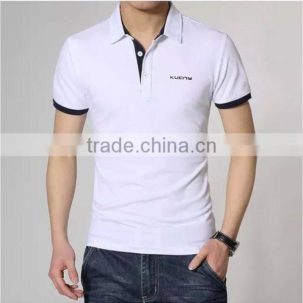 High quality short sleeve 100% cotton rib cuff custom polo shirt design wholesale