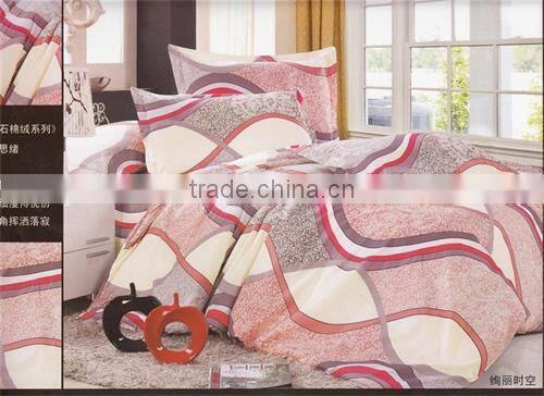kingsize disperse printing diamond velvet hotel home bedding set