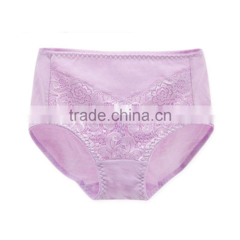 Professional Factory Custom Colorful 95% Cotton 5% Spandex with Lace Sexy Fancy Woman Underwear