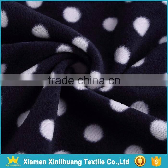 Custom Printed 100% Polyester Reversible Polar Fleece Fabric