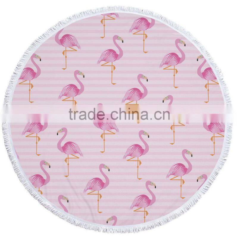 2017 hot sale soft high quality printed round beach towel women shawls
