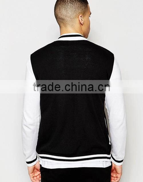 Black baseball jacket, sports wears men, garment OEM