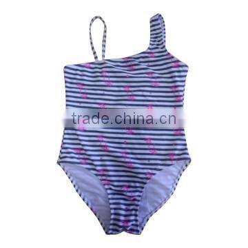 Red baby girl swimwear one piece with hello kitty printing