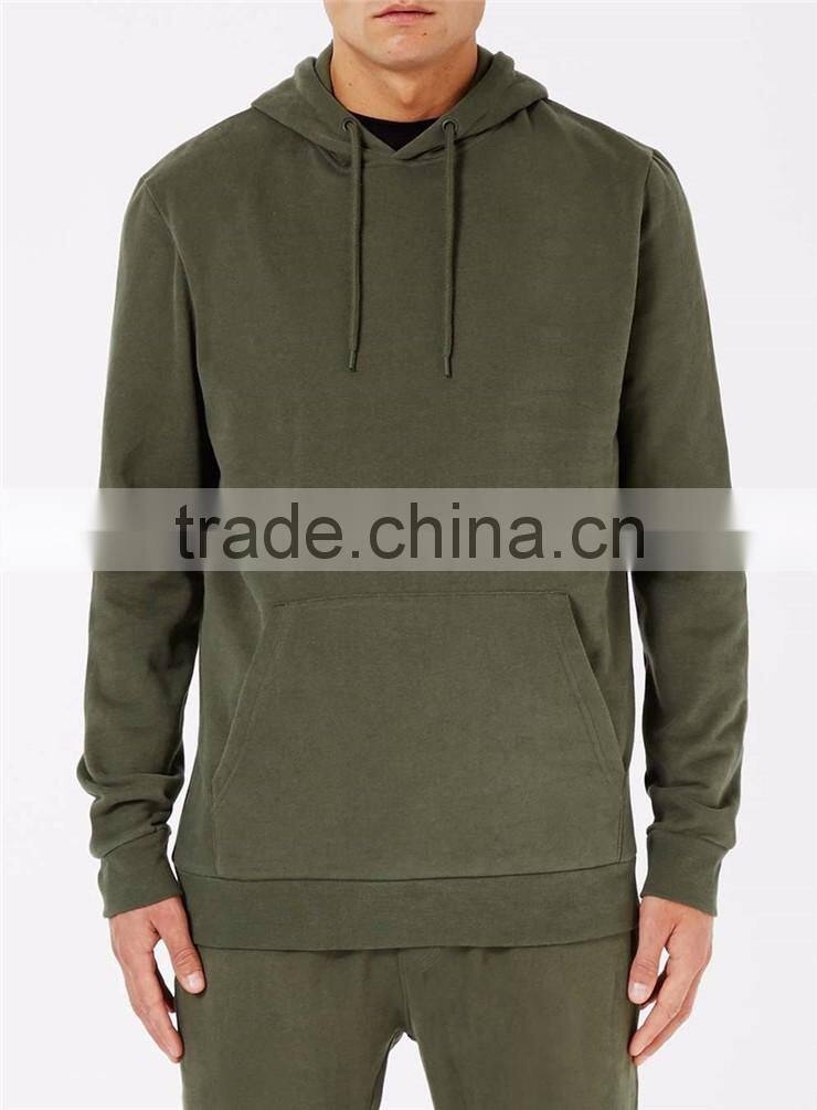 Plain Classic Fit Hoodie Khaki Army Green Oversized Men Sweat Shirts Custom Logo Design Clothings
