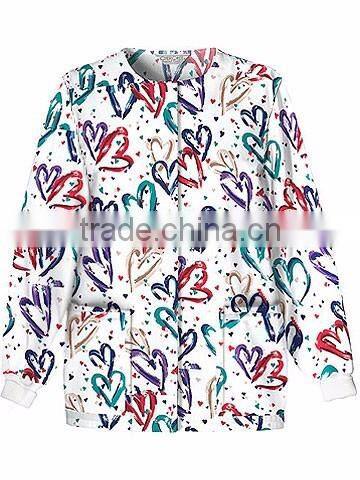 Wholesale Custom Printing Medical/Hospital Scrubs Jackets Top