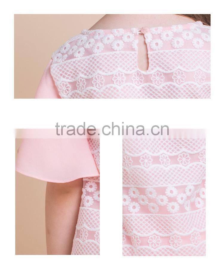 Sweet Style Chiffon Fabric Top Ruffle Sleeve Kids Girls T Shirt