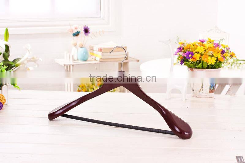 2016 china classic style wooden hanger pants hanger natural solid wooden coat hanger