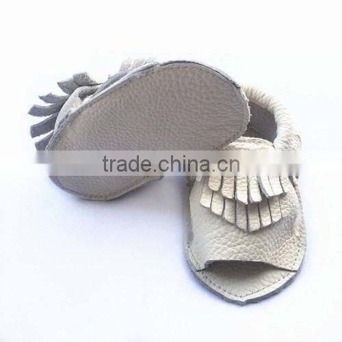 2016 summer handmade soft genuine cow leather baby shoes kids sandals moccasins