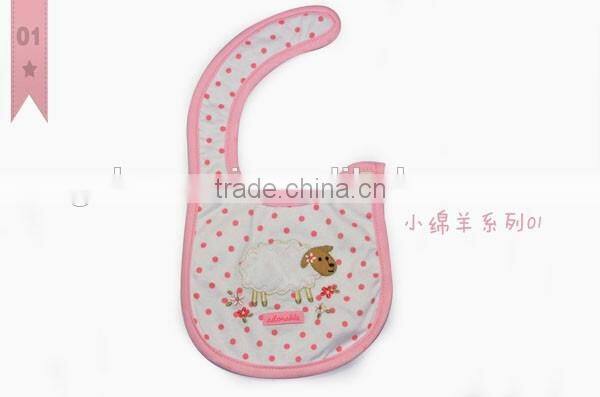wholesale 2016 embroidery cartoon baby bibs 100% cotton