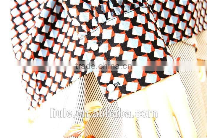 Hot sale high collar blouse design Women long Sleeves Blouse