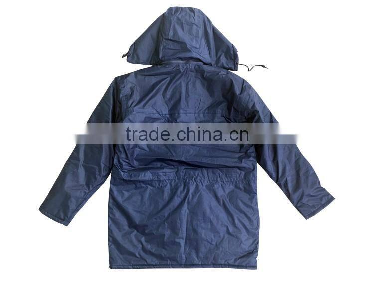 Wholesale rain cloth navy parka waterproof coating