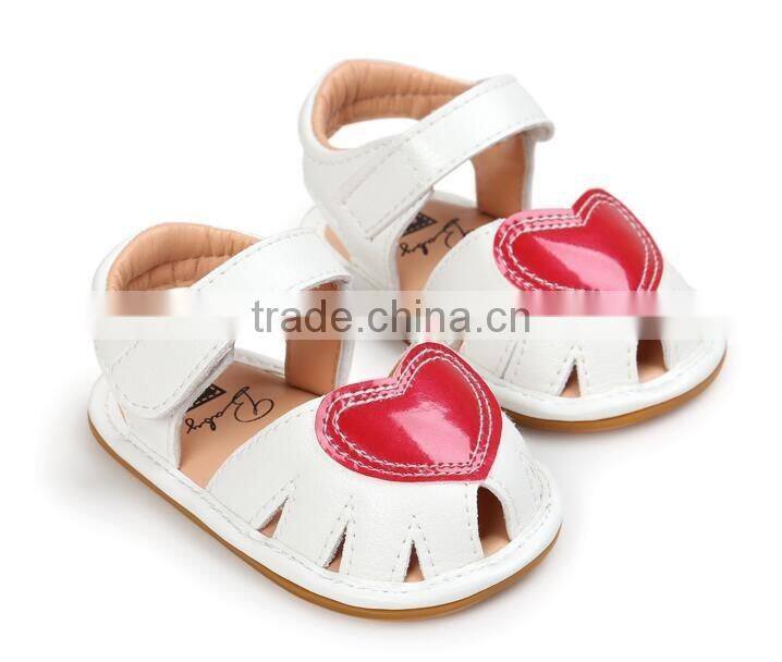 Heart design leather baby shoes, leather sandals for baby