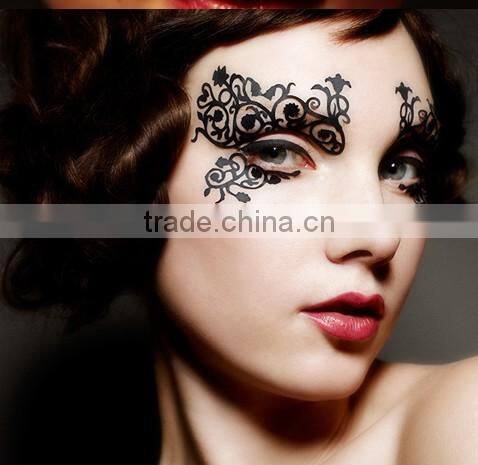 custom temporary Black lace tattoos stickers