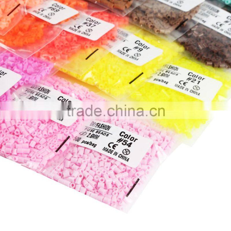 2017 DIYFASHION 2.6mm perler beads 2000pcs Per bag 75colors for choose Educational toys for children
