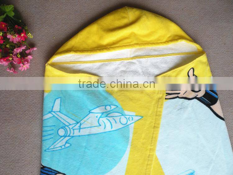 100% cotton reactive printed animal hooded towels