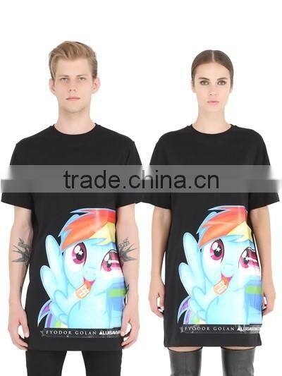 Custom Unisex Rubber Printed Black T-Shirts,100 Cotton O Neck T-Shirts for Men and Women