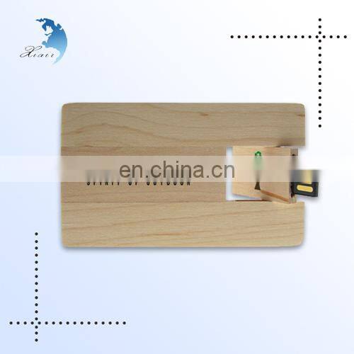 Wholesale good quality wooden gift USB card 2.0 flash drive