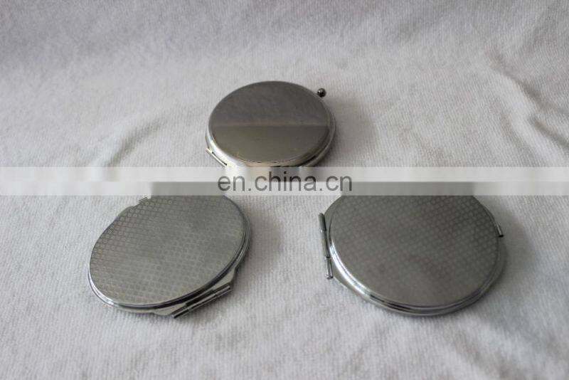 blank sublimation metal pocket mirror makeup double sided mirror