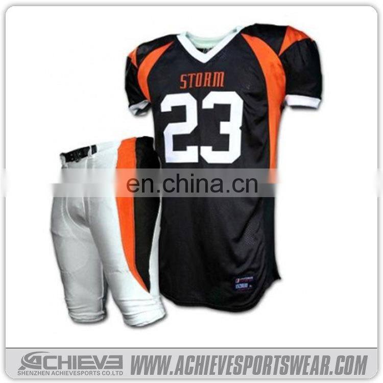 Athletic sublimation unisex american football jerseys wholesale customized shorts club team shirts