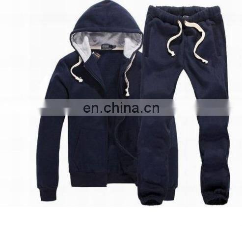 China Supplier 2016 Custom Hoodie Plus Thick Velvet Sports Men Suit Sweater+Pants (3 colors)