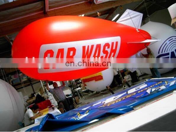 0.2mm PVC giant inflatable airship, large inflatable helium aerostat blimp for sale