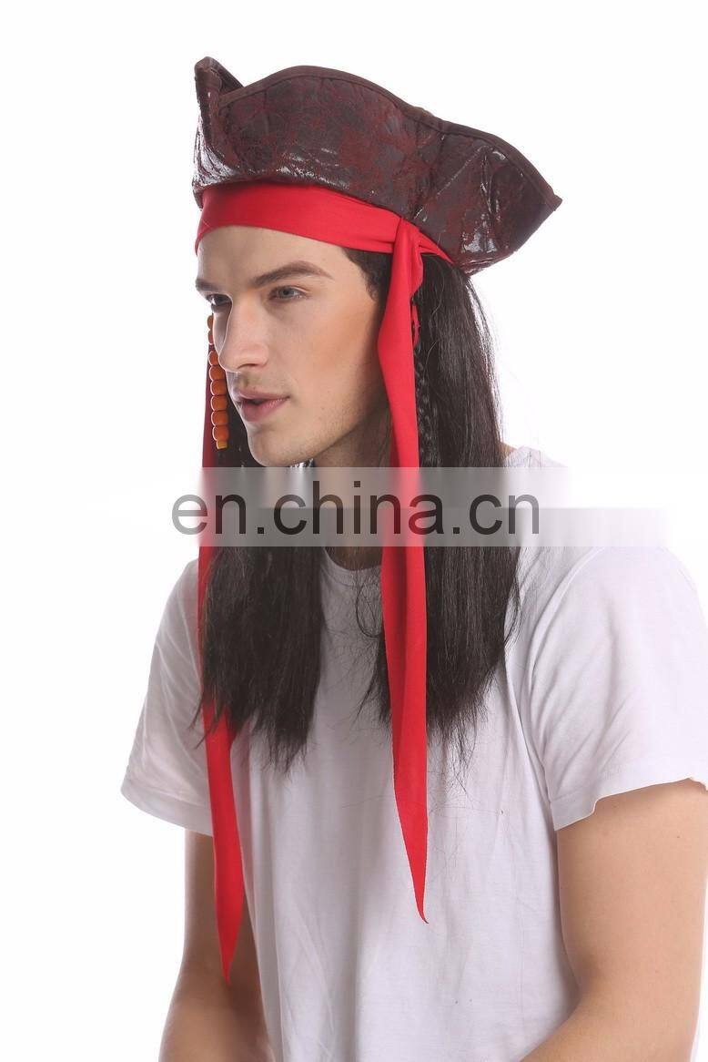 Carnival pirate party wigs with hats MW-005