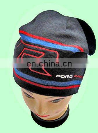 Acrylic knitted beanie with silk-screen printing/knitted hat/winter hat