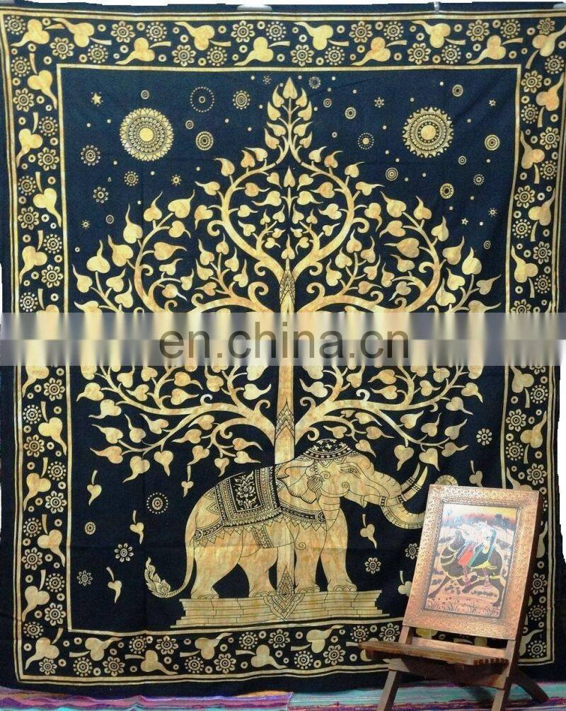 Mandala Sun Moon Stars Tapestry Wall Hanging ,Cotton Day Light Sun Print Indian Tapestry