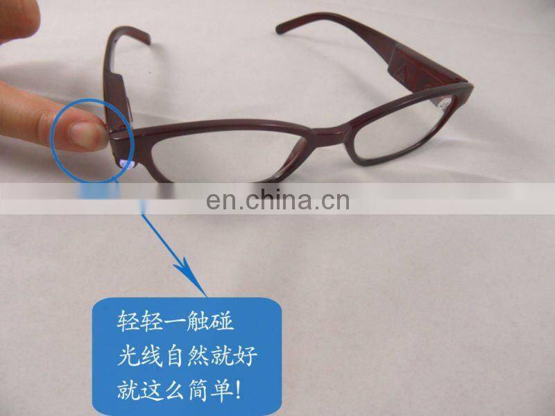 New fashion design light up LED reading glasses for old people